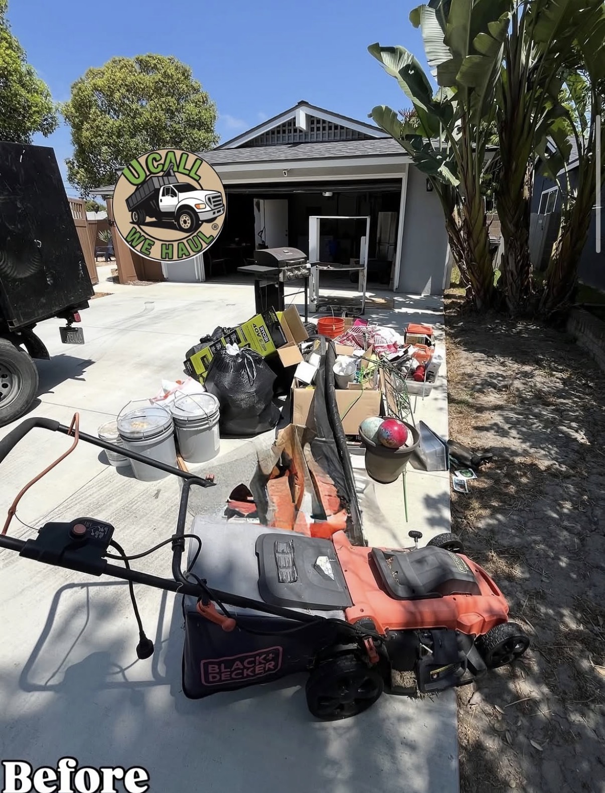 Driveway & Yard Cleanout before